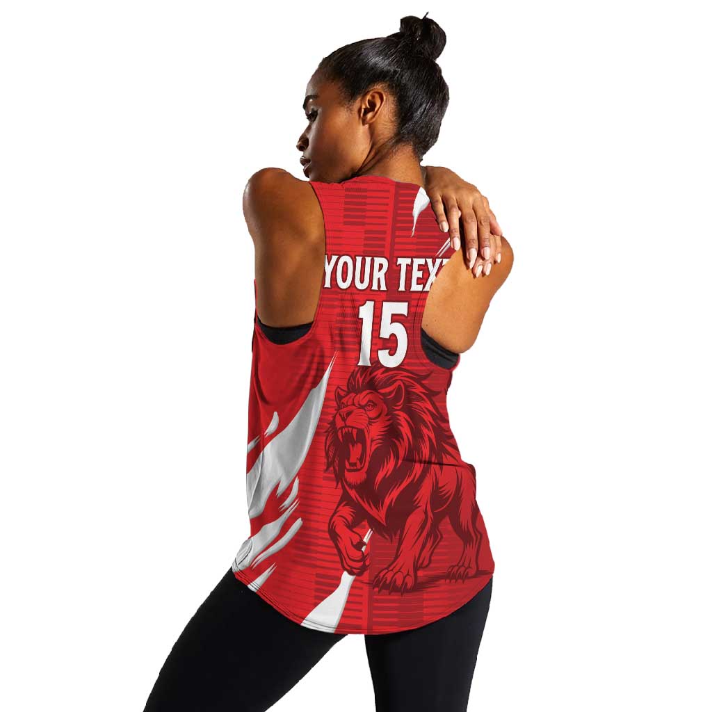 Custom Libya Football Women Racerback Tank Yalla Libya