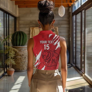 Custom Libya Football Women Sleeveless Polo Shirt Yalla Libya