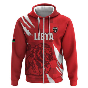 Custom Libya Football Zip Hoodie Yalla Libya