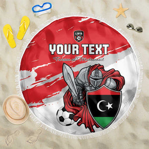 Custom Libya Football Beach Blanket Forza Fursan Al-Mutawasit