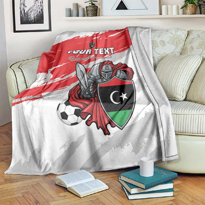 Custom Libya Football Blanket Forza Fursan Al-Mutawasit