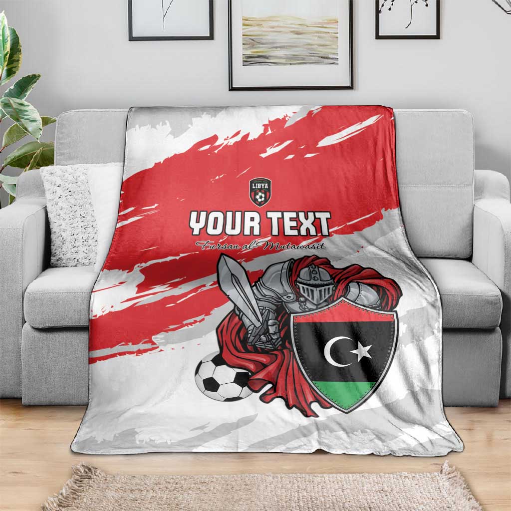 Custom Libya Football Blanket Forza Fursan Al-Mutawasit