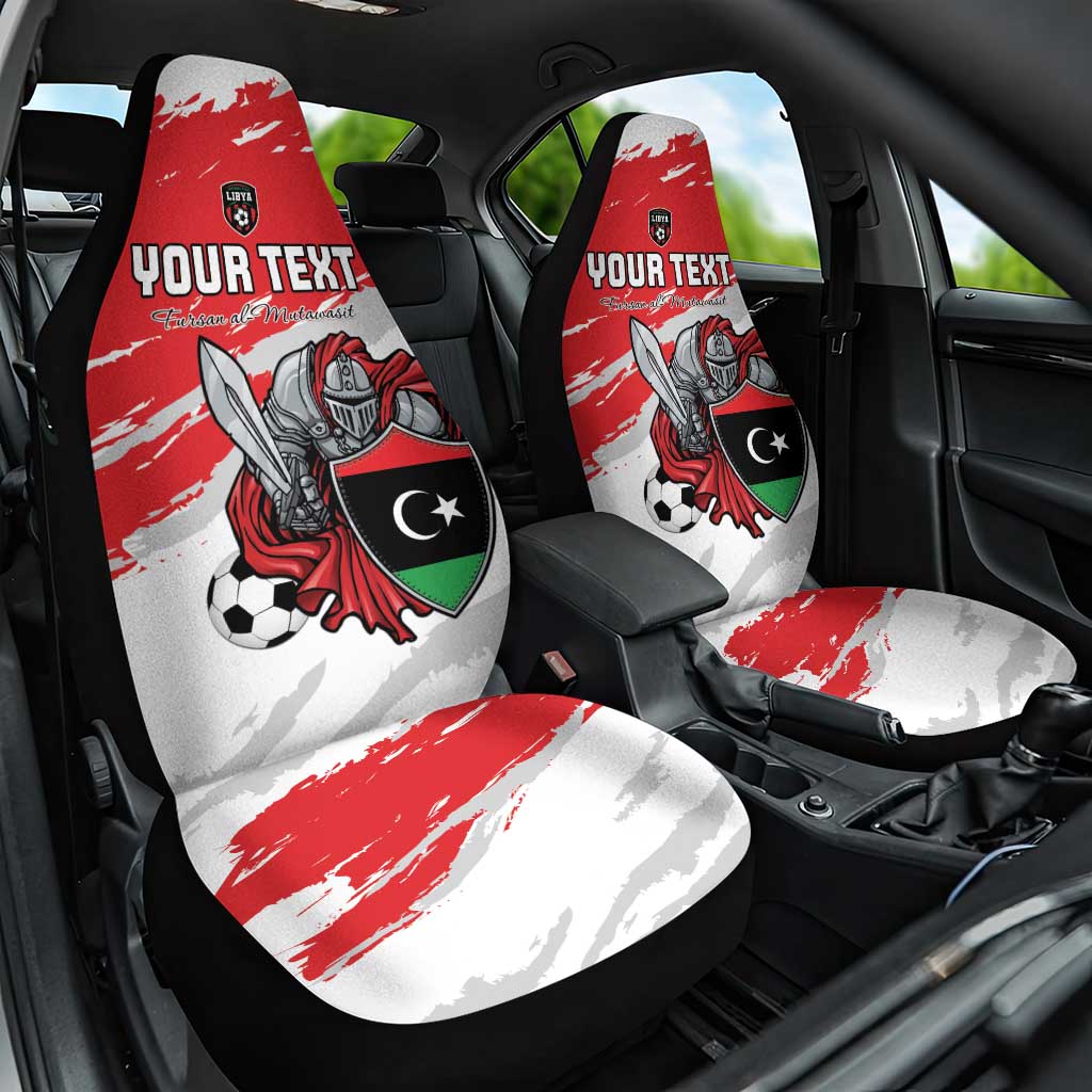 Custom Libya Football Car Seat Cover Forza Fursan Al-Mutawasit