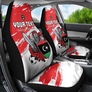 Custom Libya Football Car Seat Cover Forza Fursan Al-Mutawasit