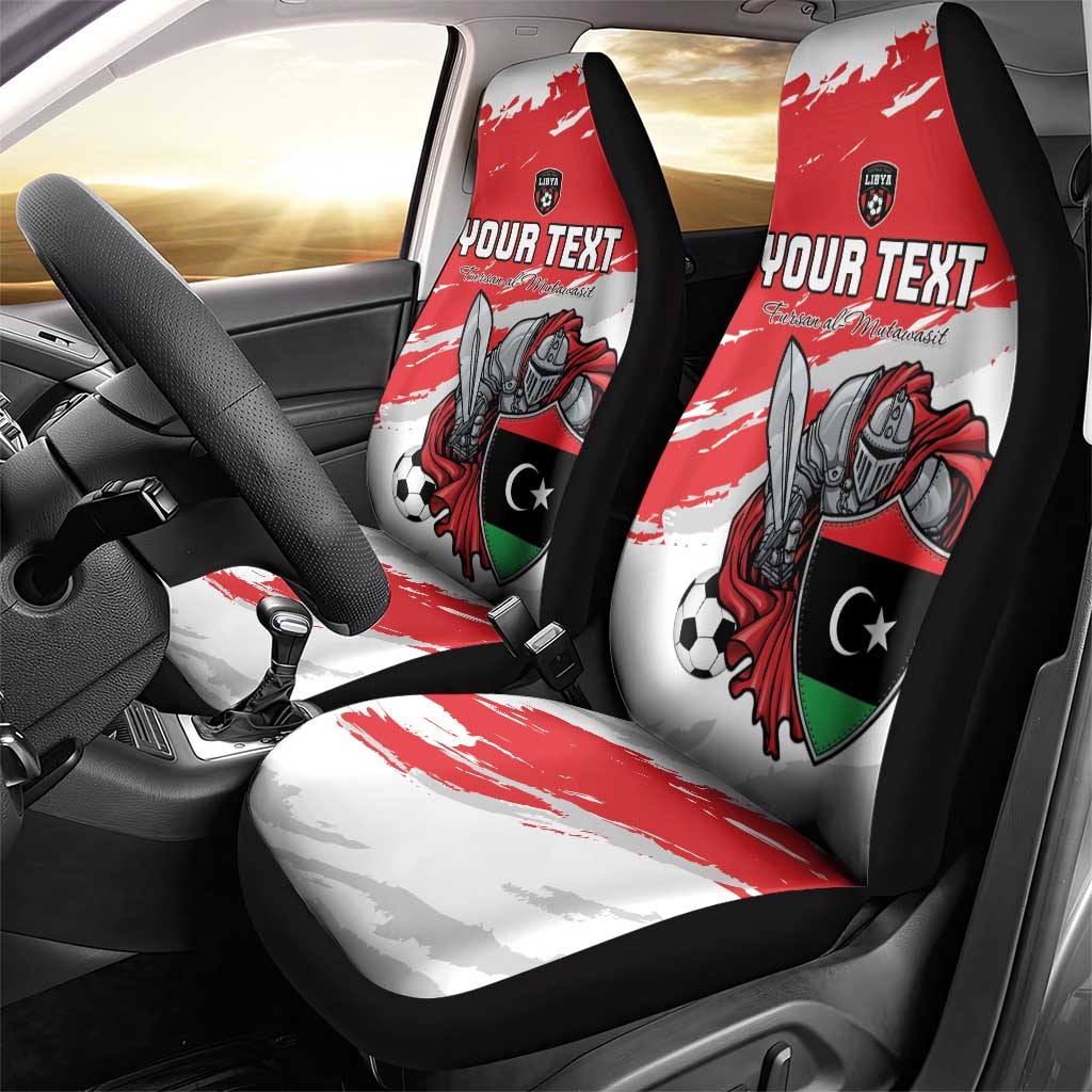 Custom Libya Football Car Seat Cover Forza Fursan Al-Mutawasit