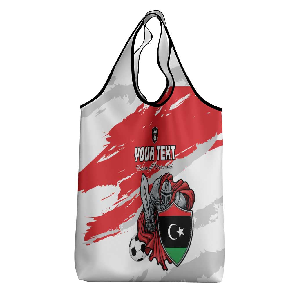 Custom Libya Football Grocery Bag Forza Fursan Al-Mutawasit