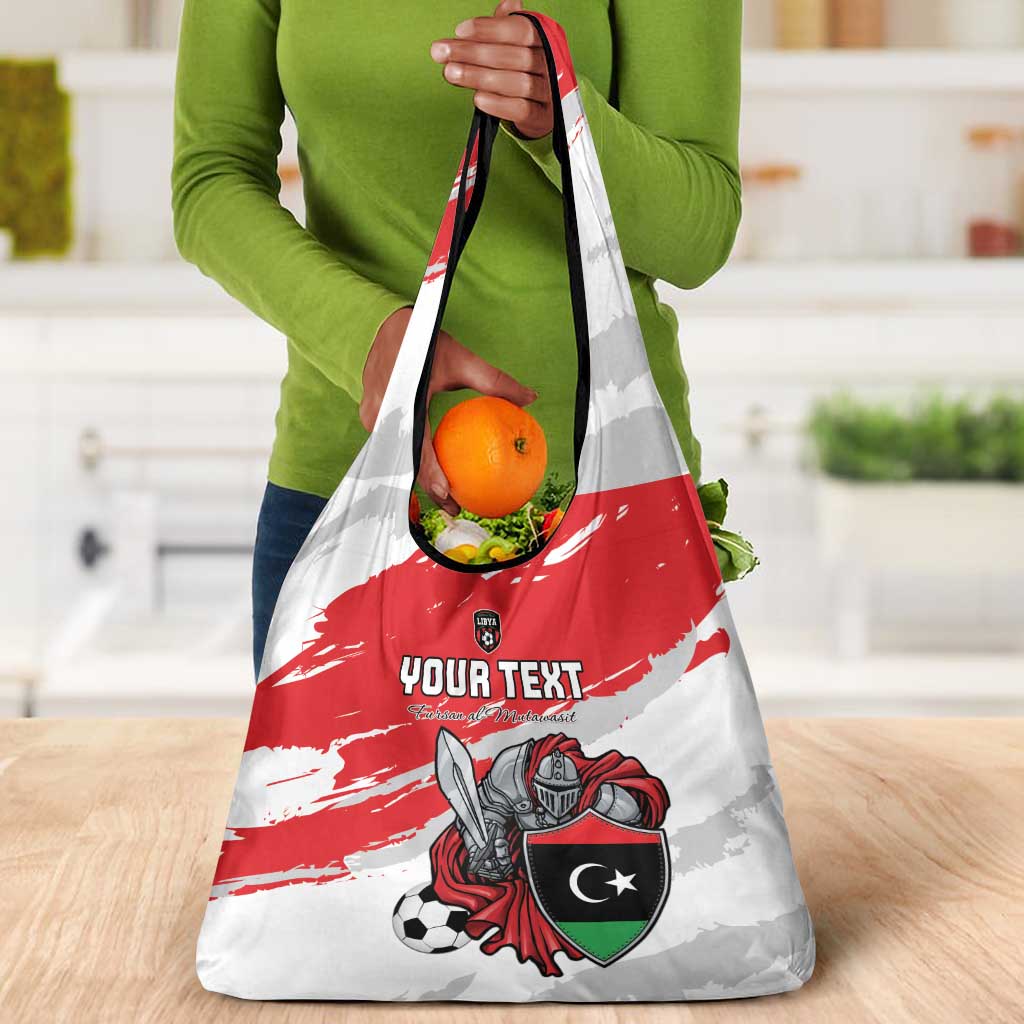 Custom Libya Football Grocery Bag Forza Fursan Al-Mutawasit