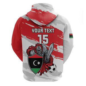 Custom Libya Football Hoodie Forza Fursan Al-Mutawasit