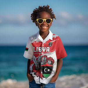 Custom Libya Football Kid Hawaiian Shirt Forza Fursan Al-Mutawasit