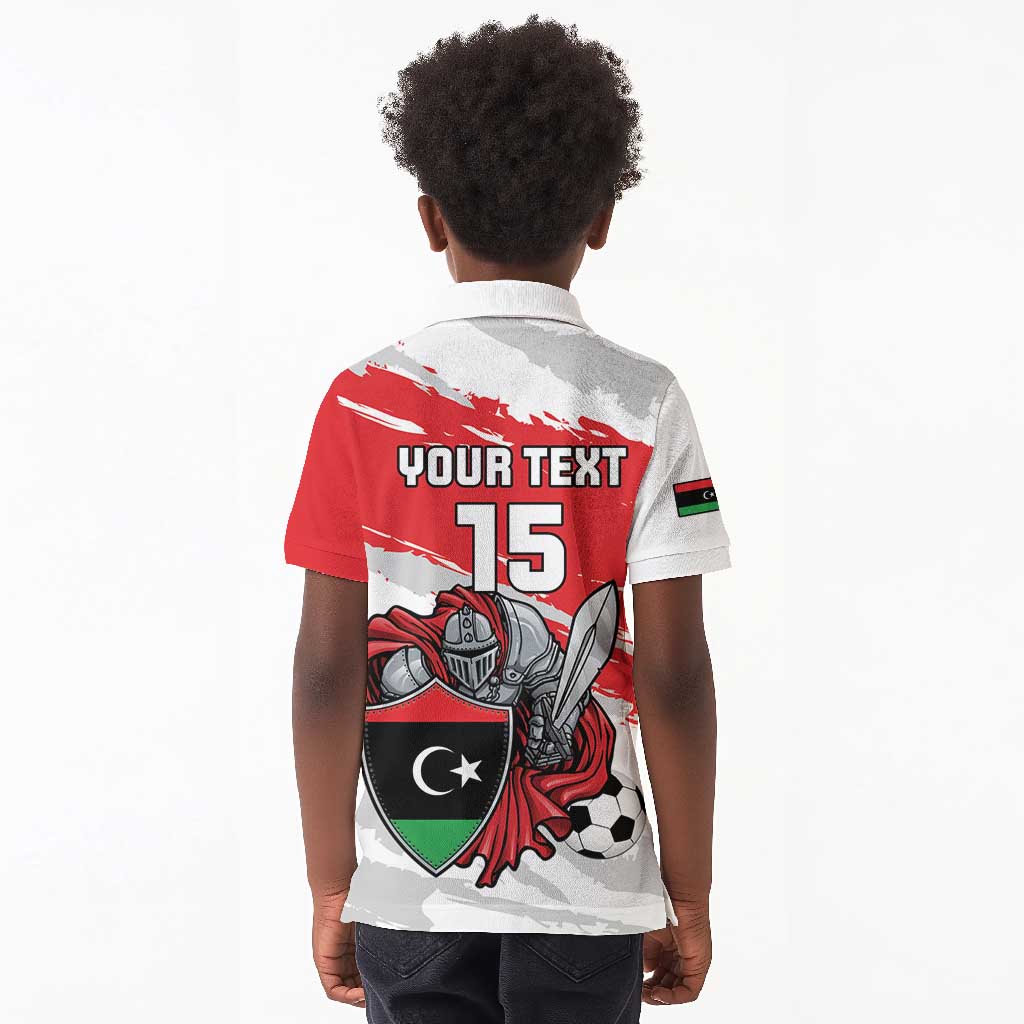 Custom Libya Football Kid Polo Shirt Forza Fursan Al-Mutawasit