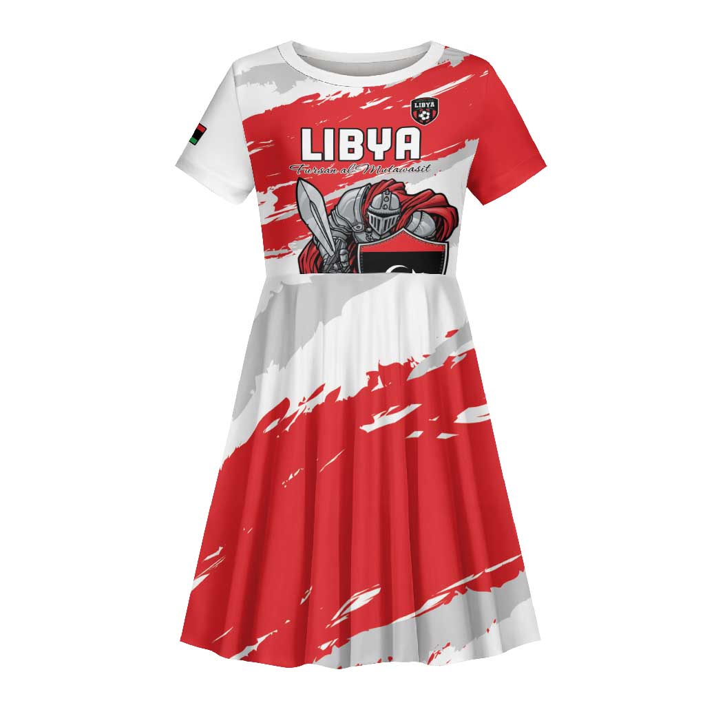 Custom Libya Football Kid Short Sleeve Dress Forza Fursan Al-Mutawasit