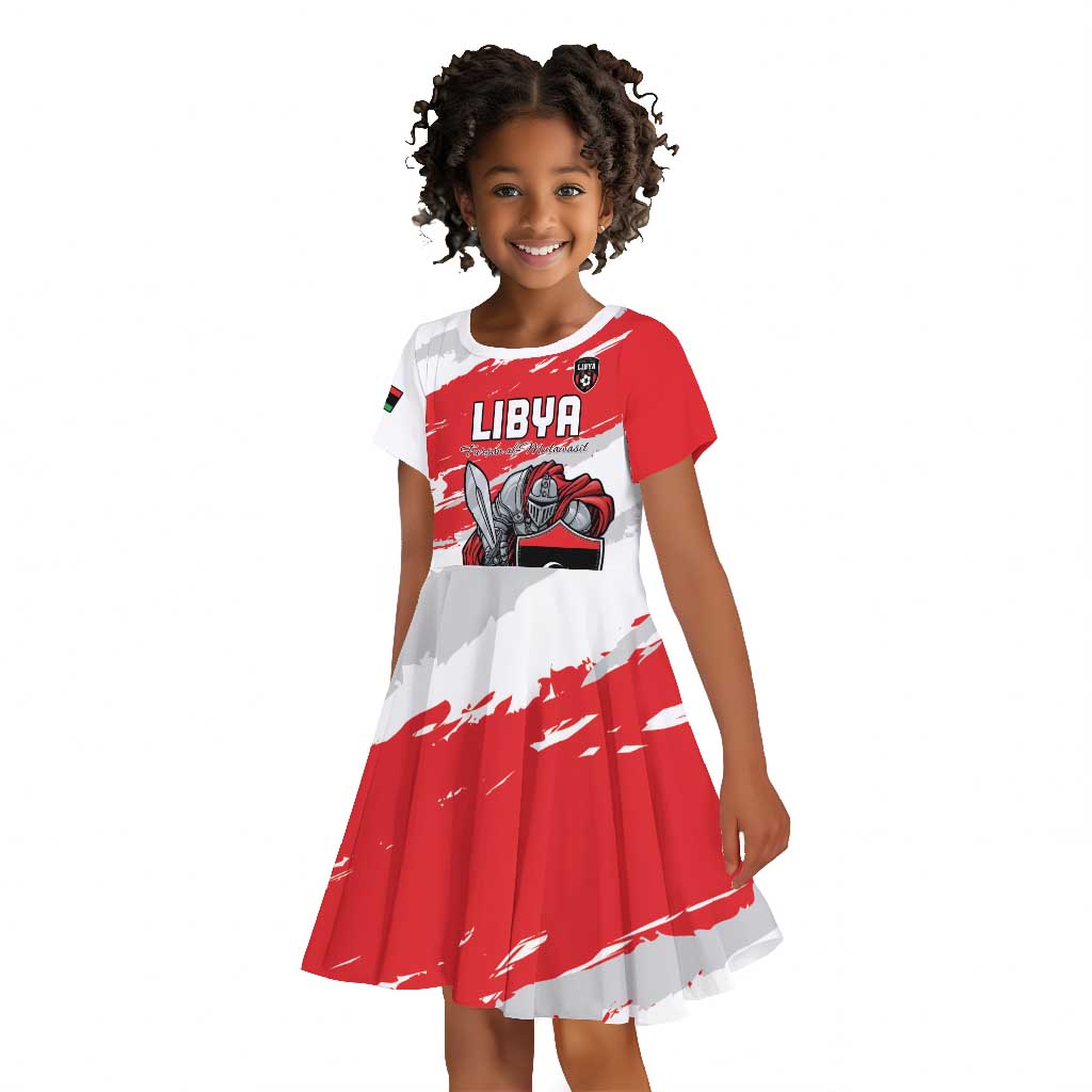 Custom Libya Football Kid Short Sleeve Dress Forza Fursan Al-Mutawasit