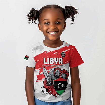 Custom Libya Football Kid T shirt Forza Fursan Al-Mutawasit