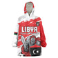 Custom Libya Football Kid Wearable Blanket Hoodie Forza Fursan Al-Mutawasit