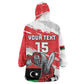 Custom Libya Football Kid Wearable Blanket Hoodie Forza Fursan Al-Mutawasit