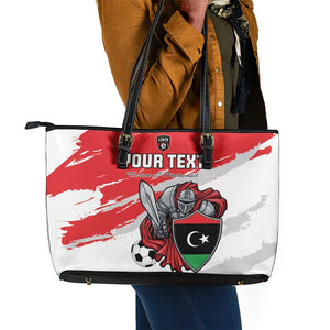 Custom Libya Football Leather Tote Bag Forza Fursan Al-Mutawasit