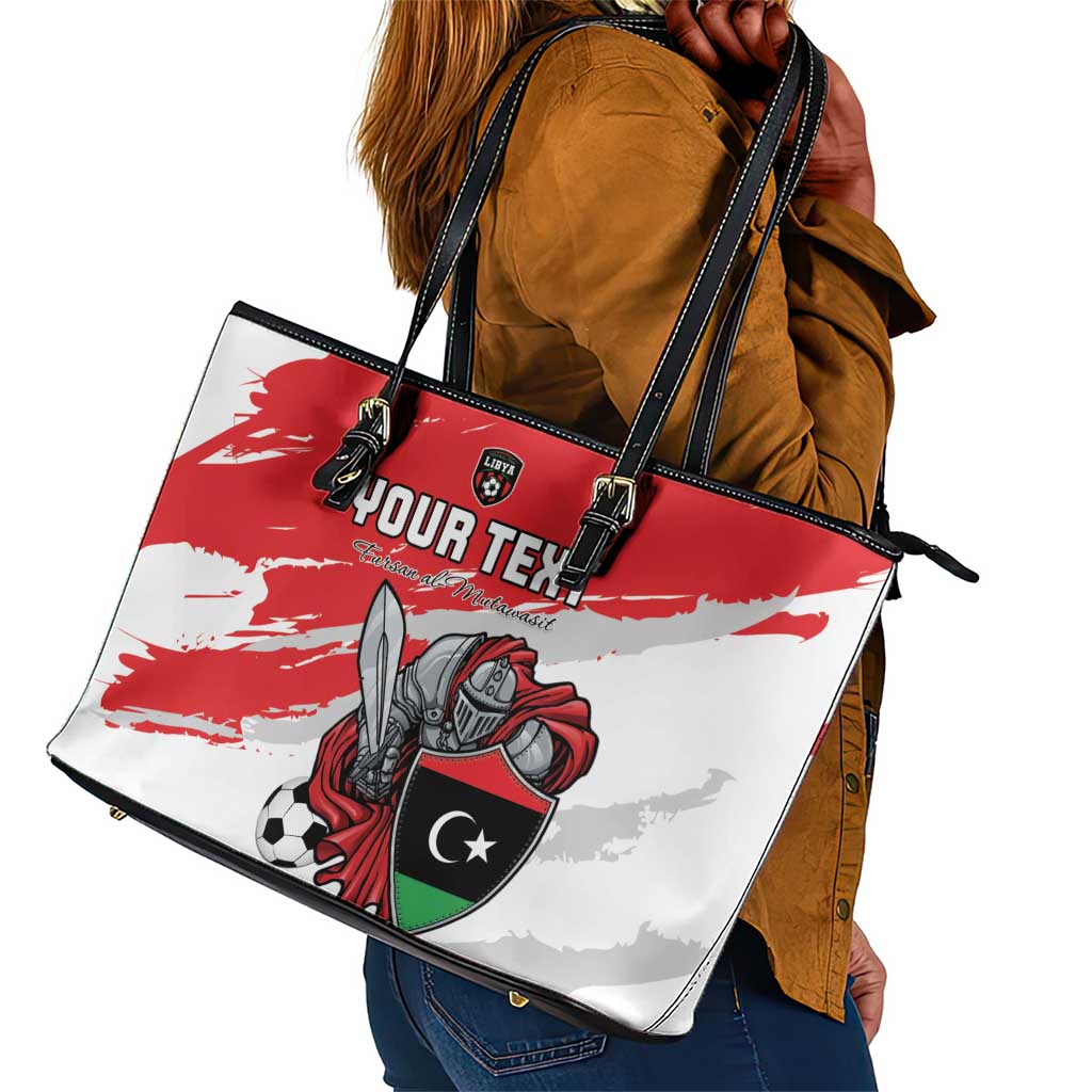 Custom Libya Football Leather Tote Bag Forza Fursan Al-Mutawasit