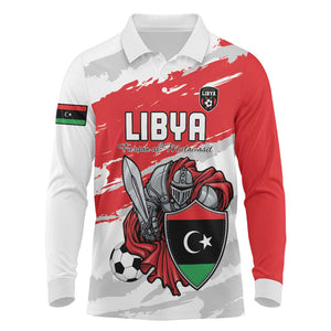 Custom Libya Football Long Sleeve Polo Shirt Forza Fursan Al-Mutawasit