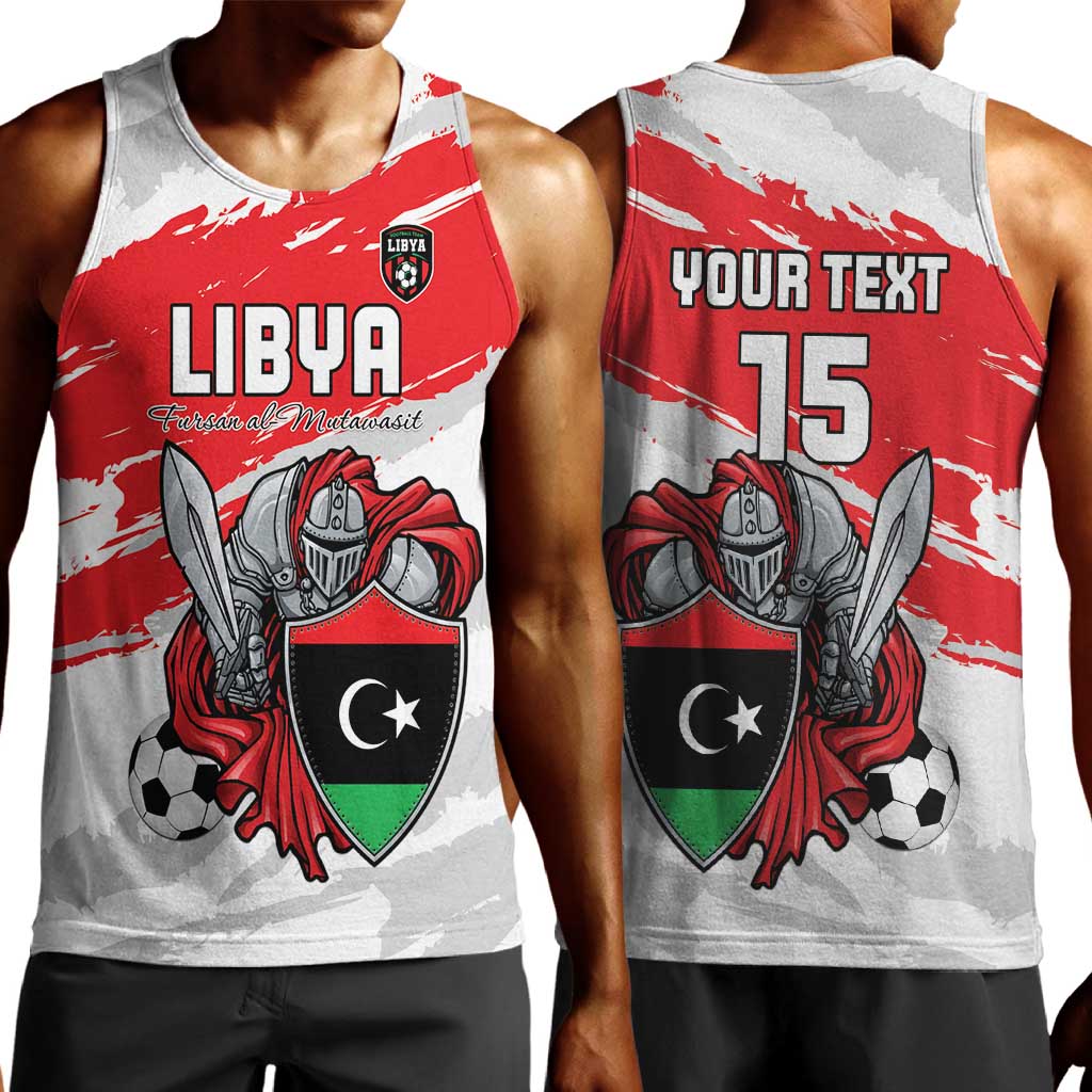 Custom Libya Football Men Tank Top Forza Fursan Al-Mutawasit