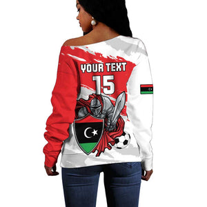 Custom Libya Football Off Shoulder Sweater Forza Fursan Al-Mutawasit