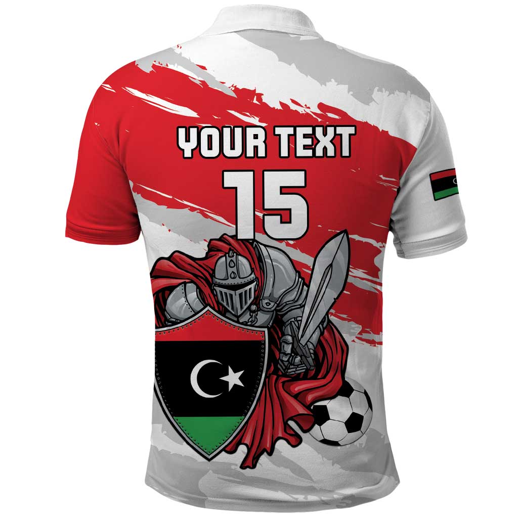 Custom Libya Football Polo Shirt Forza Fursan Al-Mutawasit