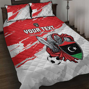 Custom Libya Football Quilt Bed Set Forza Fursan Al-Mutawasit