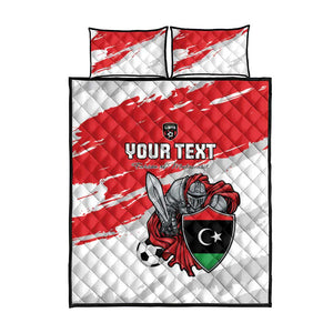 Custom Libya Football Quilt Bed Set Forza Fursan Al-Mutawasit
