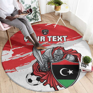 Custom Libya Football Round Carpet Forza Fursan Al-Mutawasit