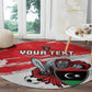 Custom Libya Football Round Carpet Forza Fursan Al-Mutawasit