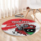 Custom Libya Football Round Carpet Forza Fursan Al-Mutawasit