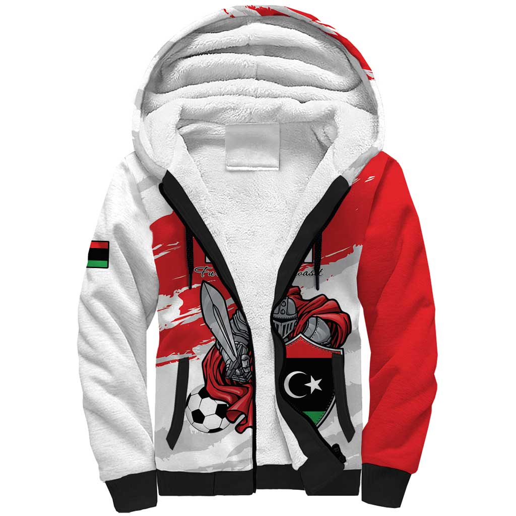 Custom Libya Football Sherpa Hoodie Forza Fursan Al-Mutawasit