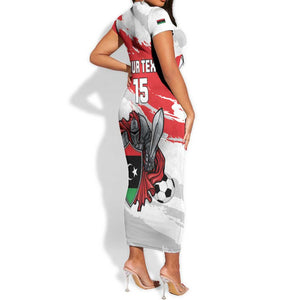 Custom Libya Football Short Sleeve Bodycon Dress Forza Fursan Al-Mutawasit LT15