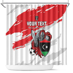 Custom Libya Football Shower Curtain Forza Fursan Al-Mutawasit
