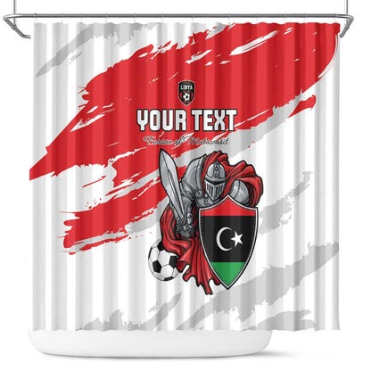 Custom Libya Football Shower Curtain Forza Fursan Al-Mutawasit