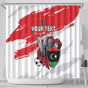 Custom Libya Football Shower Curtain Forza Fursan Al-Mutawasit