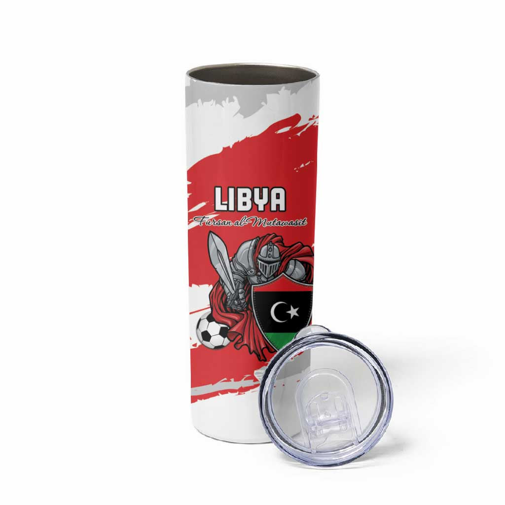 Custom Libya Football Skinny Tumbler Forza Fursan Al-Mutawasit