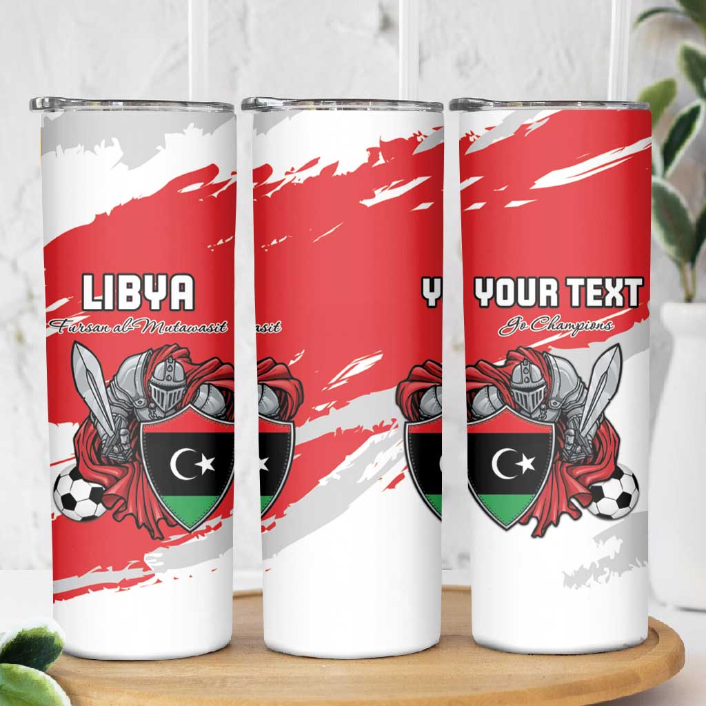 Custom Libya Football Skinny Tumbler Forza Fursan Al-Mutawasit