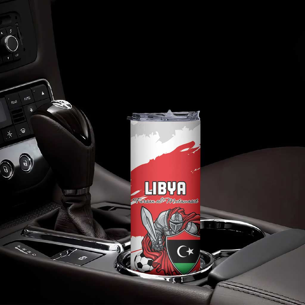 Custom Libya Football Skinny Tumbler Forza Fursan Al-Mutawasit
