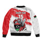 Custom Libya Football Sleeve Zip Bomber Jacket Forza Fursan Al-Mutawasit