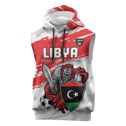 Custom Libya Football Sleeveless Hoodie Forza Fursan Al-Mutawasit - African Pride