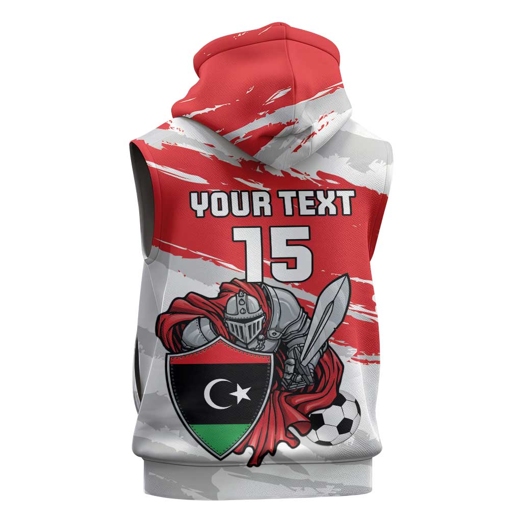 Custom Libya Football Sleeveless Hoodie Forza Fursan Al-Mutawasit - African Pride