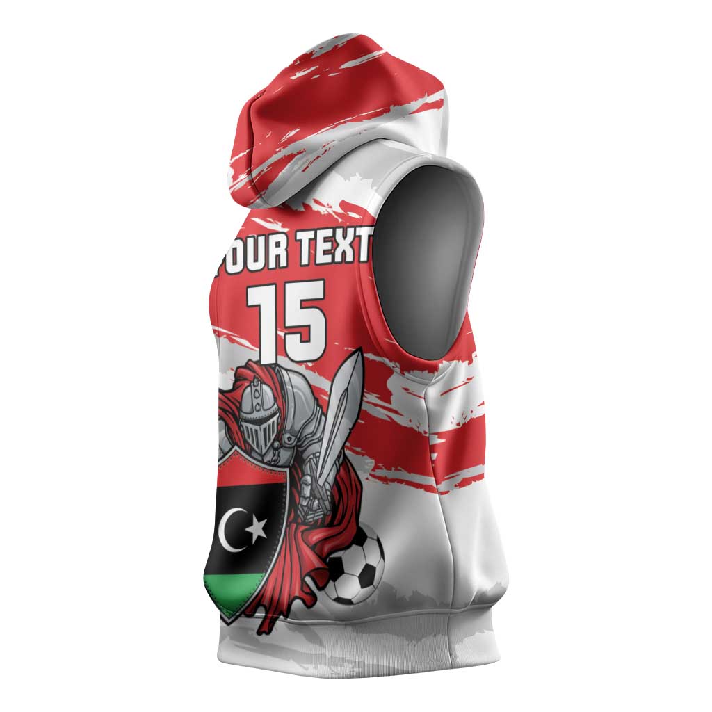 Custom Libya Football Sleeveless Hoodie Forza Fursan Al-Mutawasit - African Pride