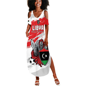 Custom Libya Football Summer Maxi Dress Forza Fursan Al-Mutawasit