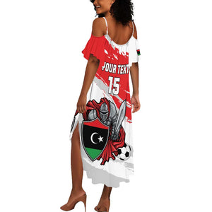Custom Libya Football Summer Maxi Dress Forza Fursan Al-Mutawasit