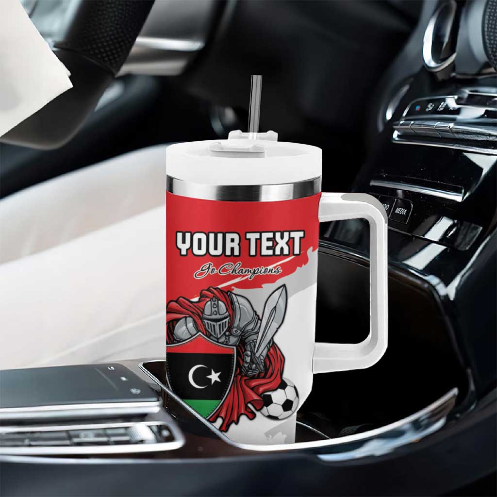 Custom Libya Football Tumbler With Handle Forza Fursan Al-Mutawasit