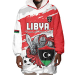 Custom Libya Football Wearable Blanket Hoodie Forza Fursan Al-Mutawasit