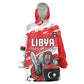 Custom Libya Football Wearable Blanket Hoodie Forza Fursan Al-Mutawasit