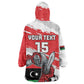 Custom Libya Football Wearable Blanket Hoodie Forza Fursan Al-Mutawasit