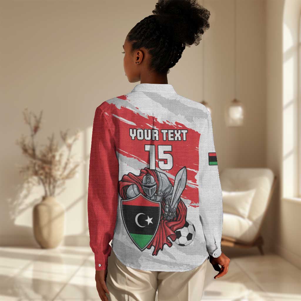 Custom Libya Football Women Casual Shirt Forza Fursan Al-Mutawasit