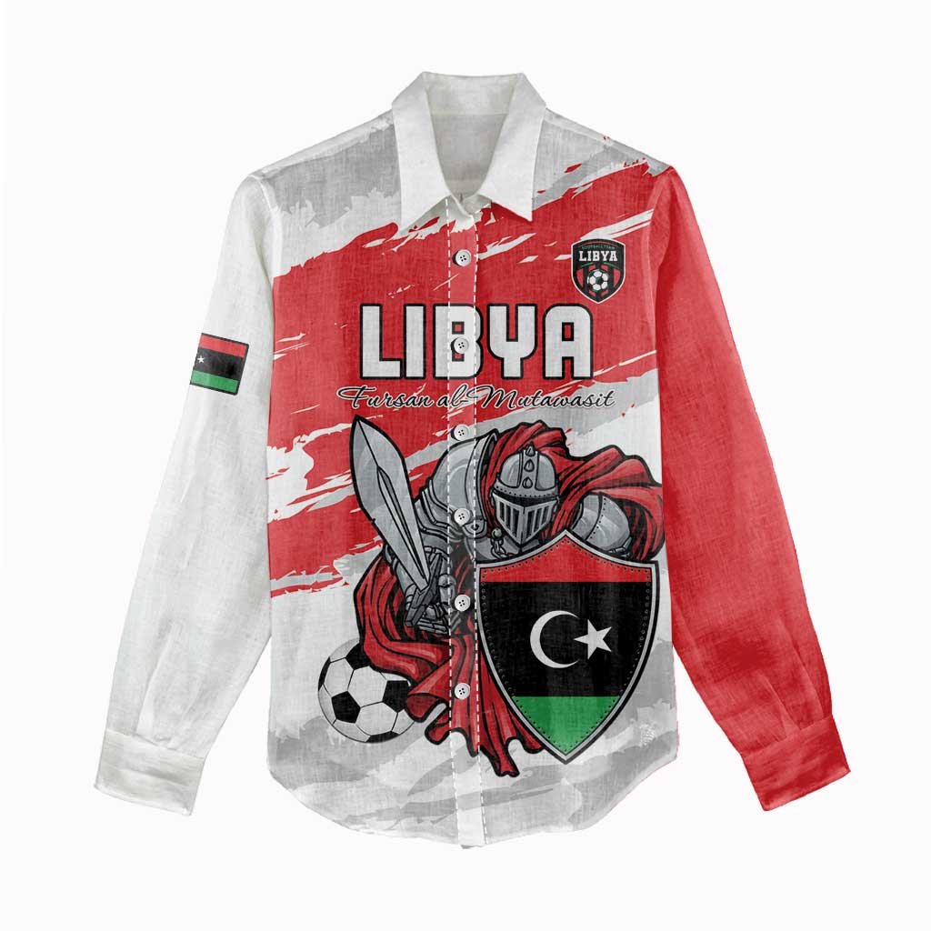 Custom Libya Football Women Casual Shirt Forza Fursan Al-Mutawasit